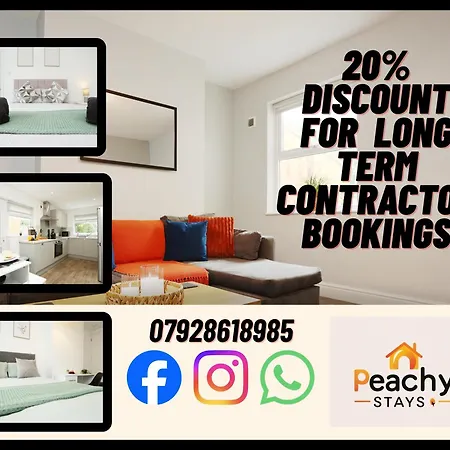 Ferienhaus Spacious 4 Bedroom House - Sleeps 8 Guests, Contractors, Groups, Families, Business, Leisure & Relocation Welcome, 13 Minutes From Centre, Fast Wi-fi, Smart Tv In Lounge & Free Parking, Long And Short Welcome Bristol