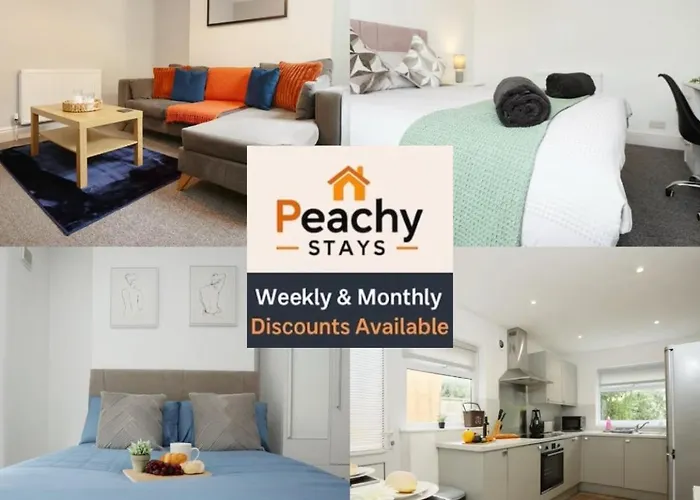 Ferienhaus Spacious 4 Bedroom House - Sleeps 8 Guests, Contractors, Groups, Families, Business, Leisure & Relocation Welcome, 13 Minutes From Centre, Fast Wi-fi, Smart Tv In Lounge & Free Parking, Long And Short Welcome